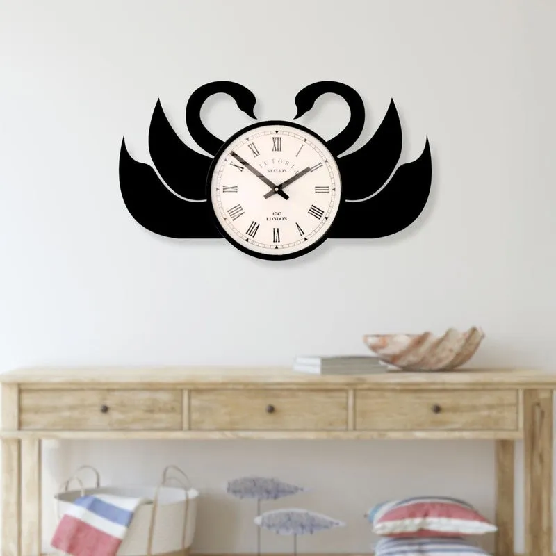 Swan Steel Analog Wall Clock - Black media 3