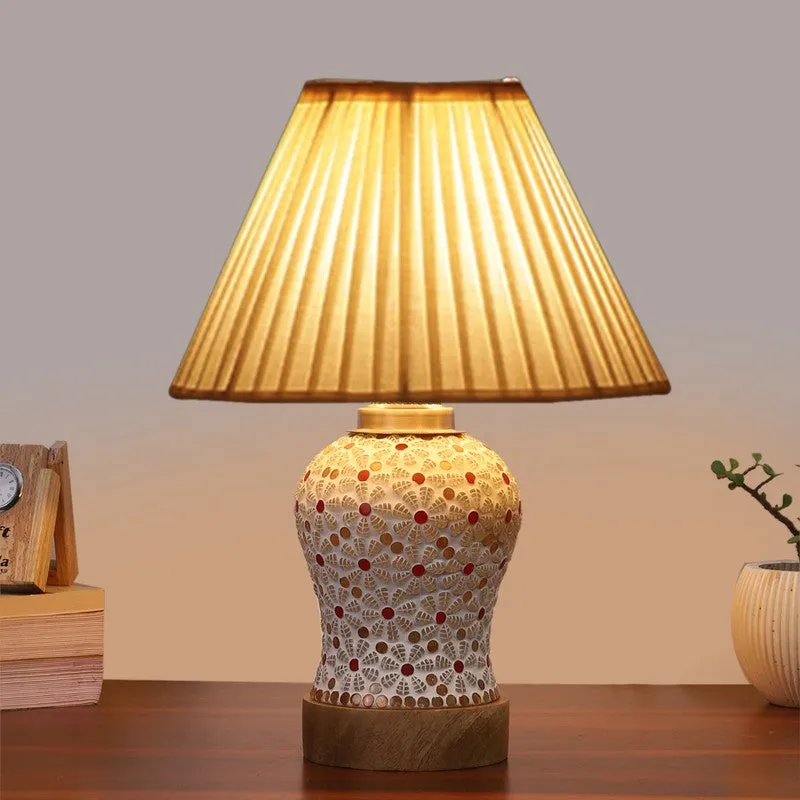 Harmyra Pleatra Wooden Table Lamp - Multicolor media 3