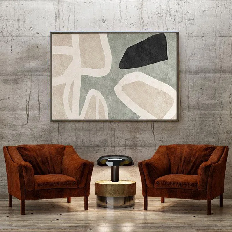 Geometric Figures Wall Painting - Black Frame media 4