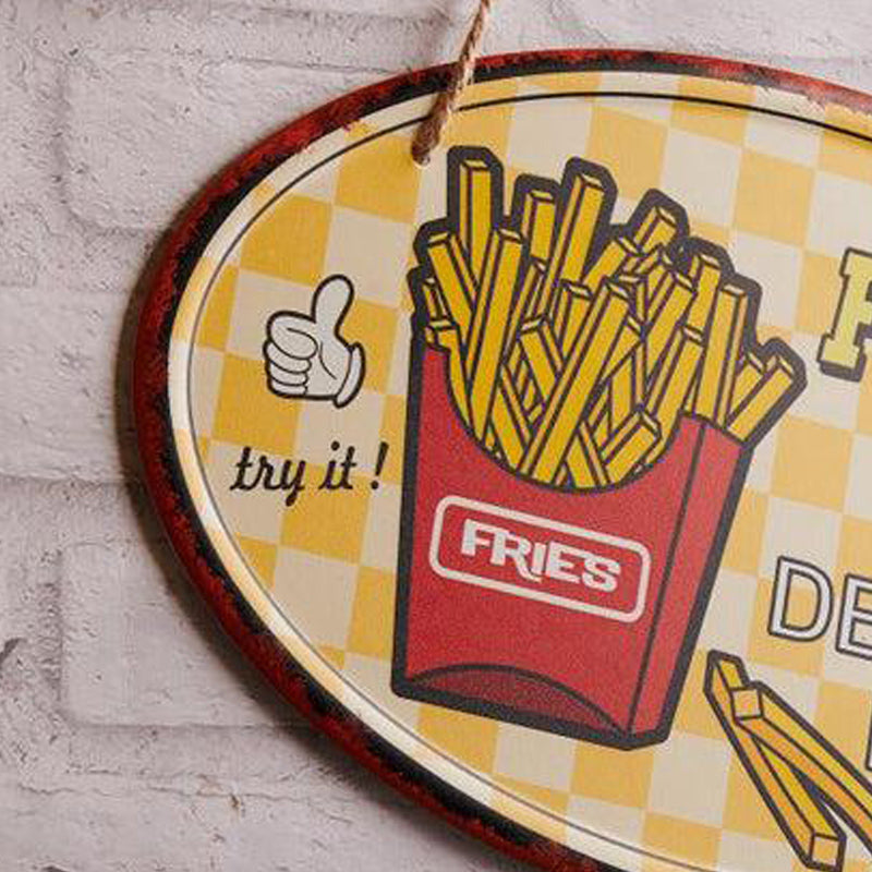 Fresh & Delicious French Fries Metal Wall Accent media 4