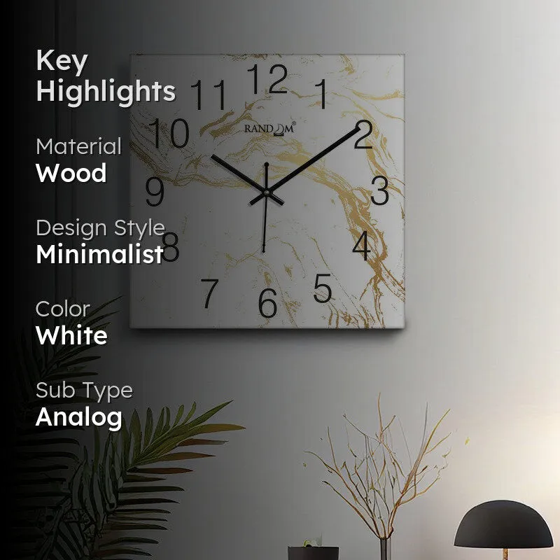 Elvyn Analog Wall Clock - White media 2