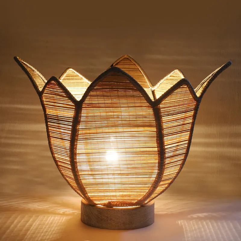 Sileon Bamboo Petal Curve Table Lamp - Beige media 5