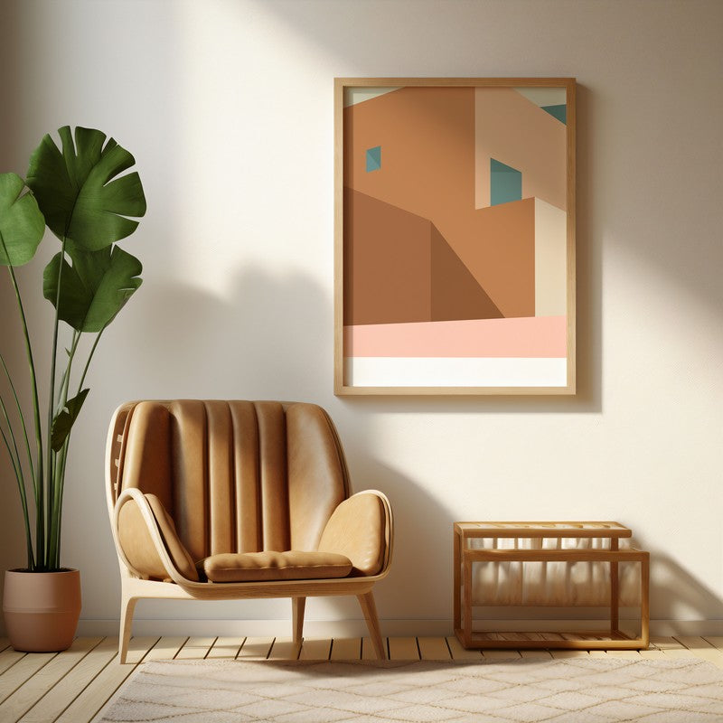 Serenity Nova Archival Canvas Wall Art - Natural Brown Frame
