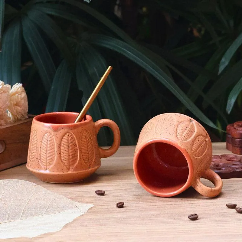Bergo Ceramic Tea Cup (200 mL Each)/Pink,White)- Set of Two media 1