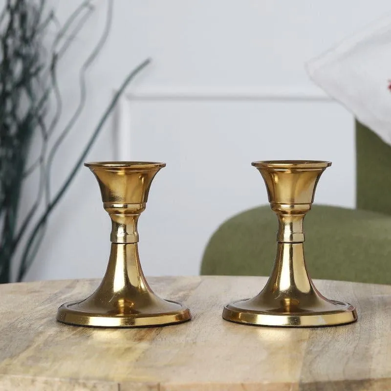 Tula Candle Holder (Gold) - Set Of Two media 3