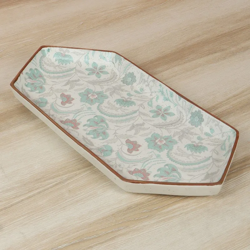 Ceramic Platter (White & Blue) - Single Piece media 3