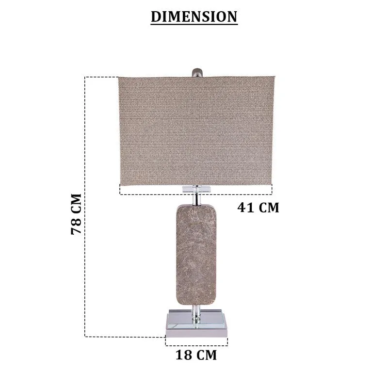 AarviDecor Oakley Decorative Metal Table Lamp - Grey media 7