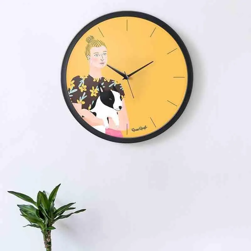 Puppy Love Wall Clock media 1