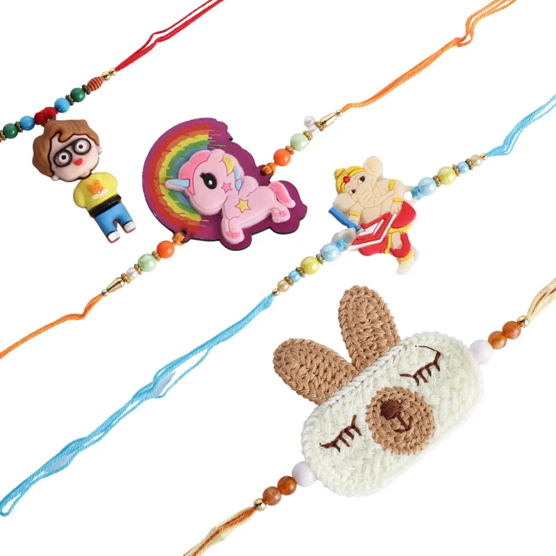 Rakshya IV Rakhi with Roli Chawal - Six Piece Set media 7
