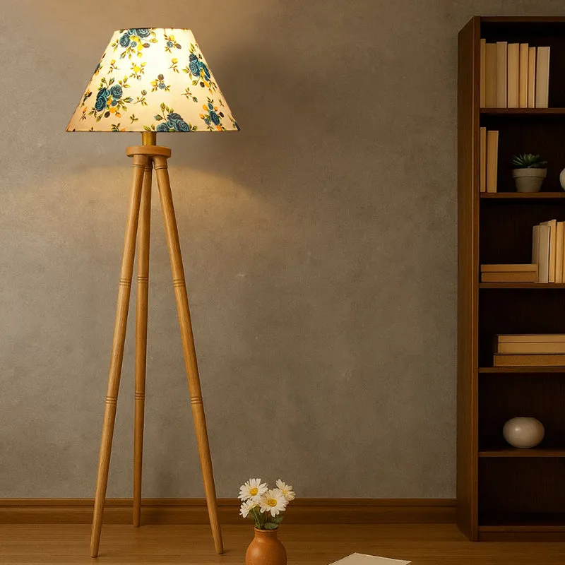 Fleura Cone Tripod Floor Lamp - Blue media 1