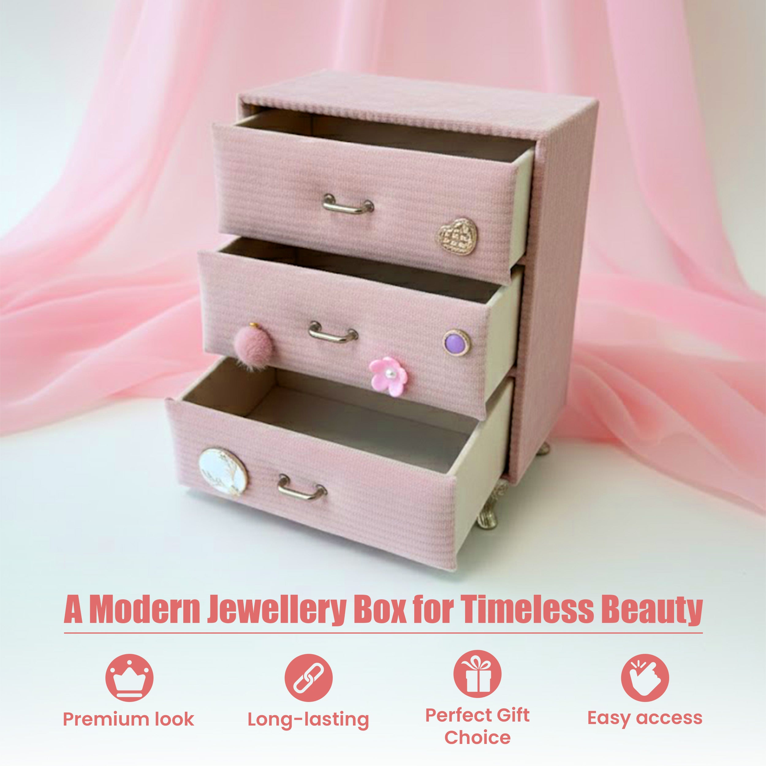 Luxe Caddy Desk Organiser - Pink media 5