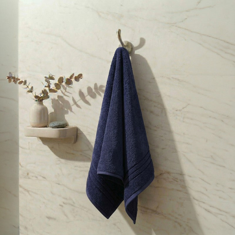 Monte Carlo Dry Muse Pure Cotton Bath Towel - Navy Blue - 60 x 120 cms
