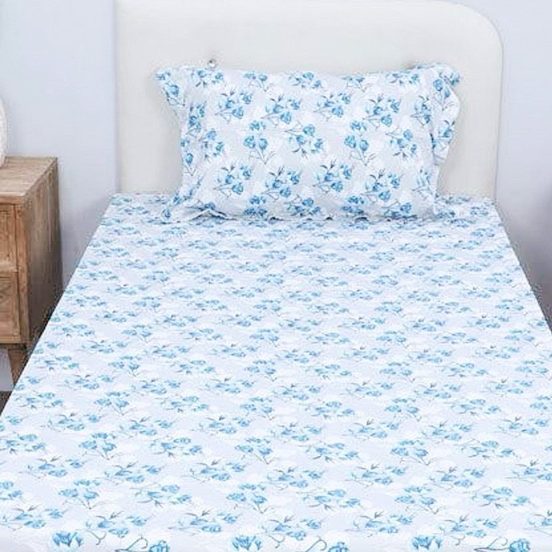 Gemonisis Printed Cotton Bedsheet (Blue) - 200 TC media 4