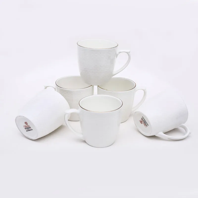 Neka Bone China Tea Cup (175 mL Each) - Set of Six media 1