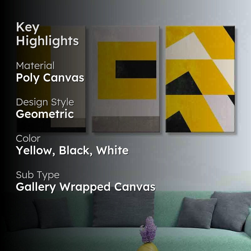 Crossroads Poly Canvas Wall Art - Three Piece Set media 2
