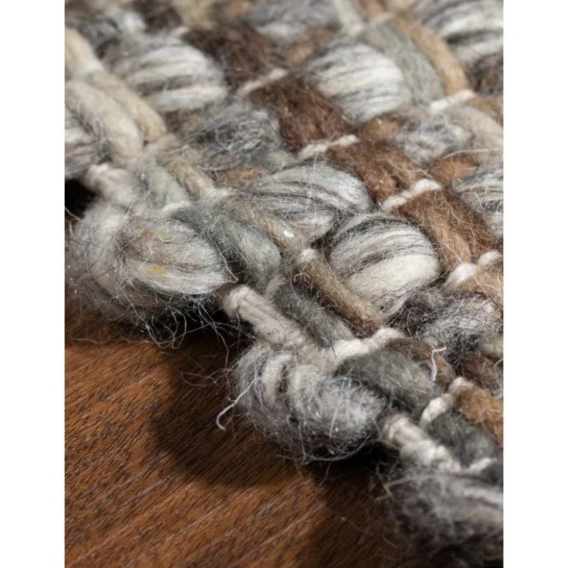 Artistry Threads Hand Woven Wool Rug - Brown media 5