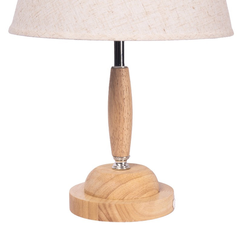 AarviDecor Branson Decorative Wooden Table Lamp - White media 8