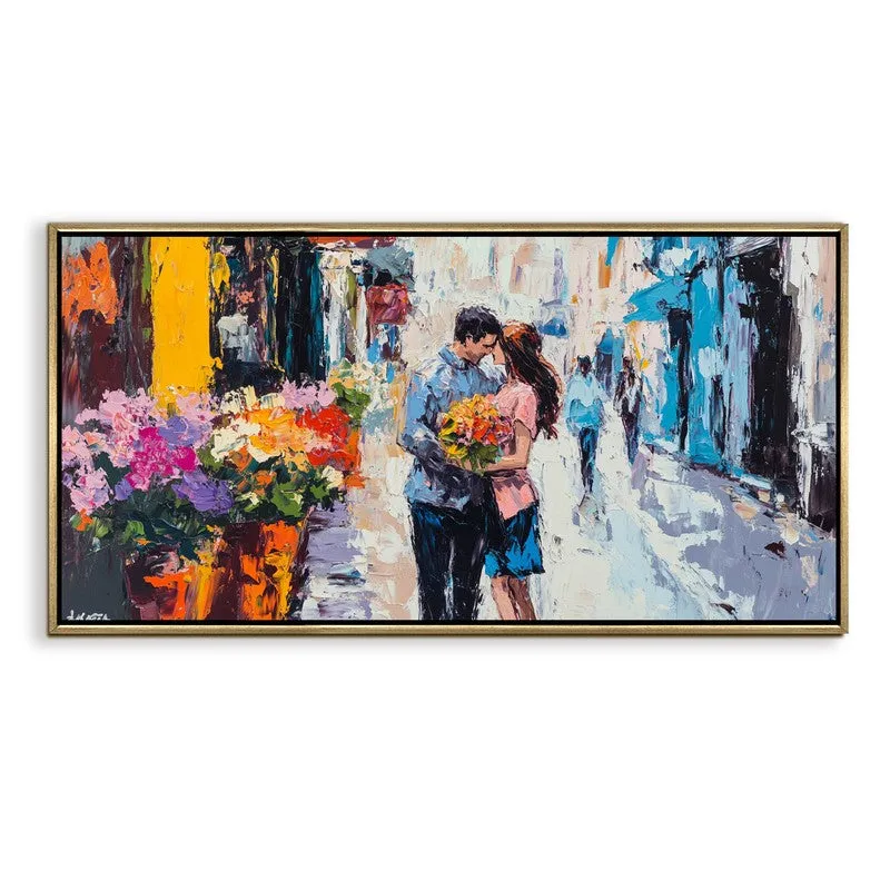 Whispers of Love Canvas Wall Painting With Frame media 3