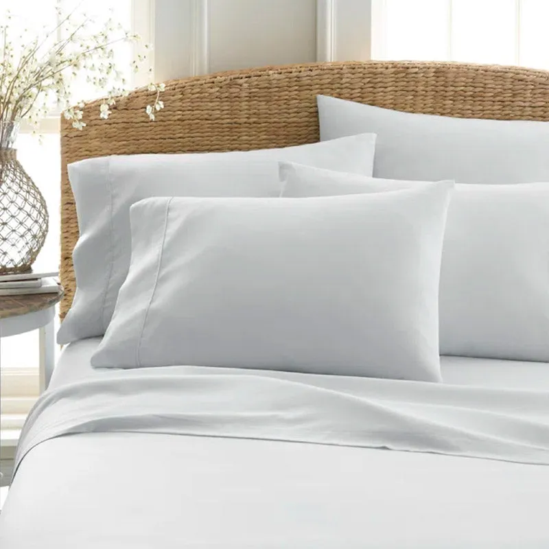 Sofia 100% Cotton Satin Weave Solid Bedsheet - White - 400 TC media 1