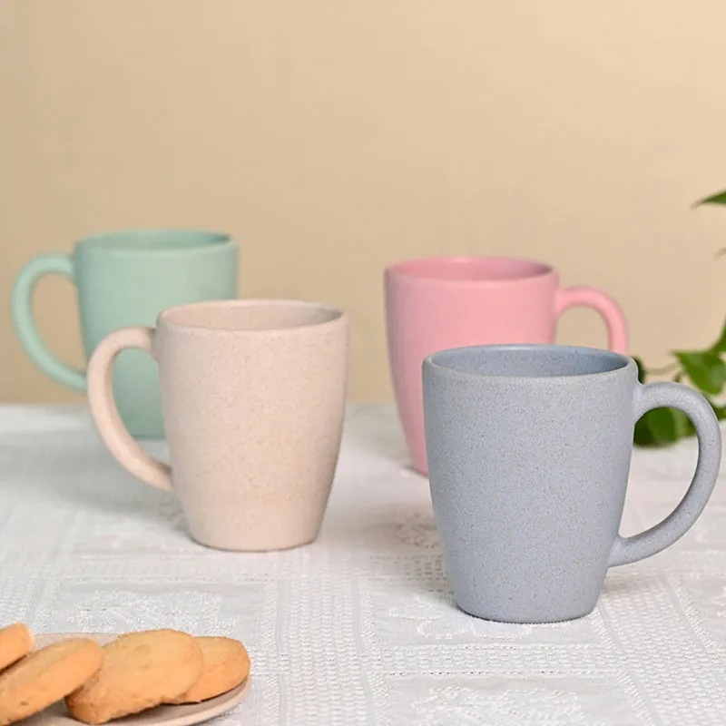 Natura Rice Husk Coffee Mug (300 mL Each) - Set of Four media 1