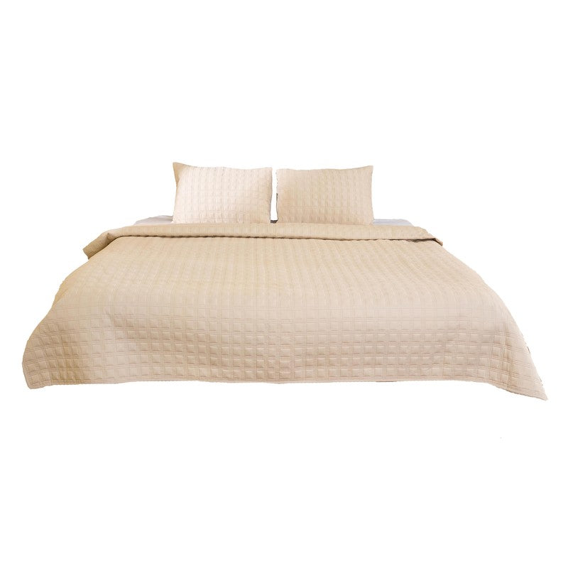 CozyCore Solid Cotton Comforter (Beige) - 200 GSM media 4