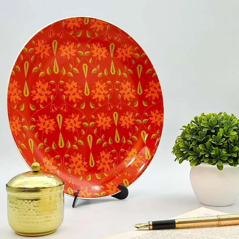 Magnate Mughal decorative Plate - Red media 3