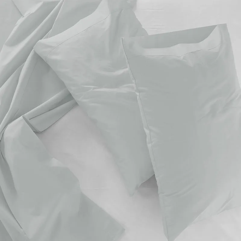 Maison Solid Cotton Bedsheet (Light Grey) - 200 TC media 10