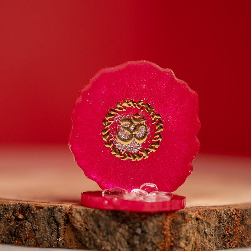 Om Agate Showpiece