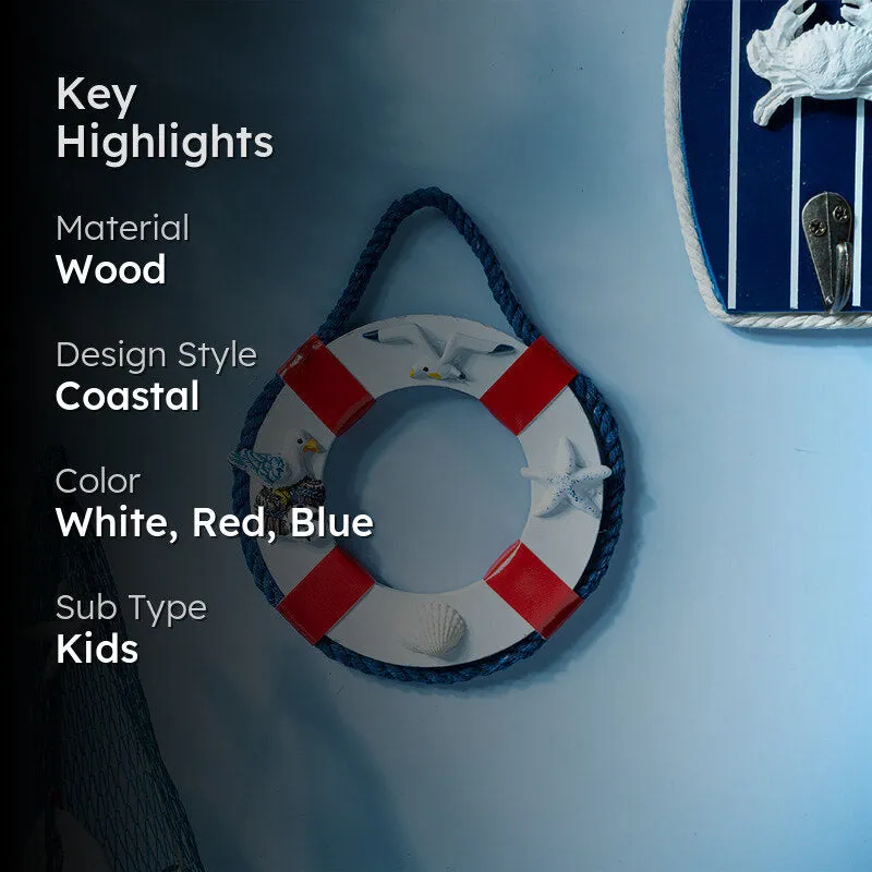 Bouy n Beach Wooden Wall Accent - Red media 2