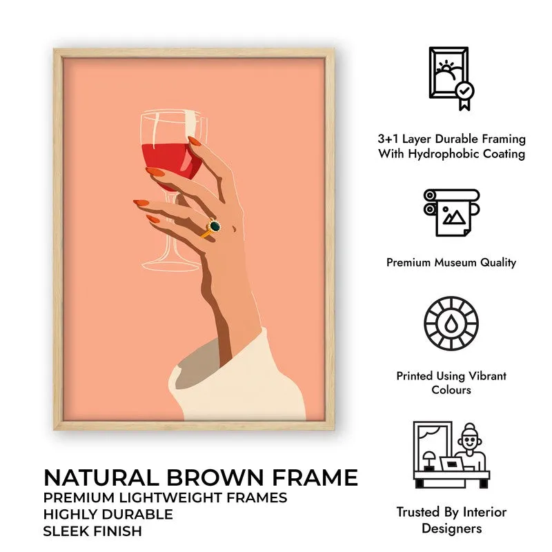 Sipressa Canvas Wall Painting - Brown Frame media 10