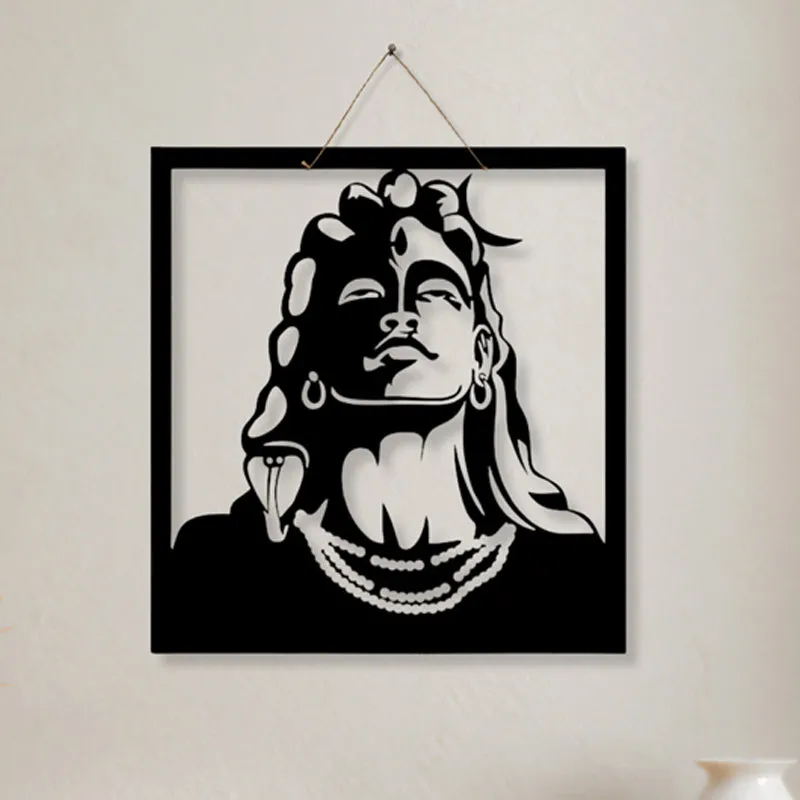 Adiyogi Silhouette Iron Wall Accent media 3