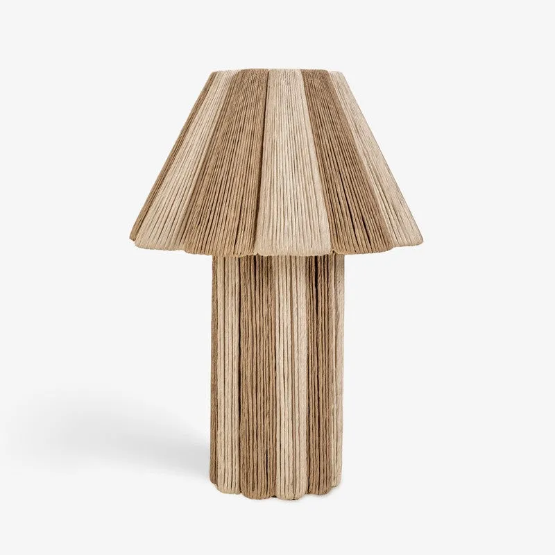 Orange Tree Kenji Mild Steel Table Lamp Conical - White,Brown media 7