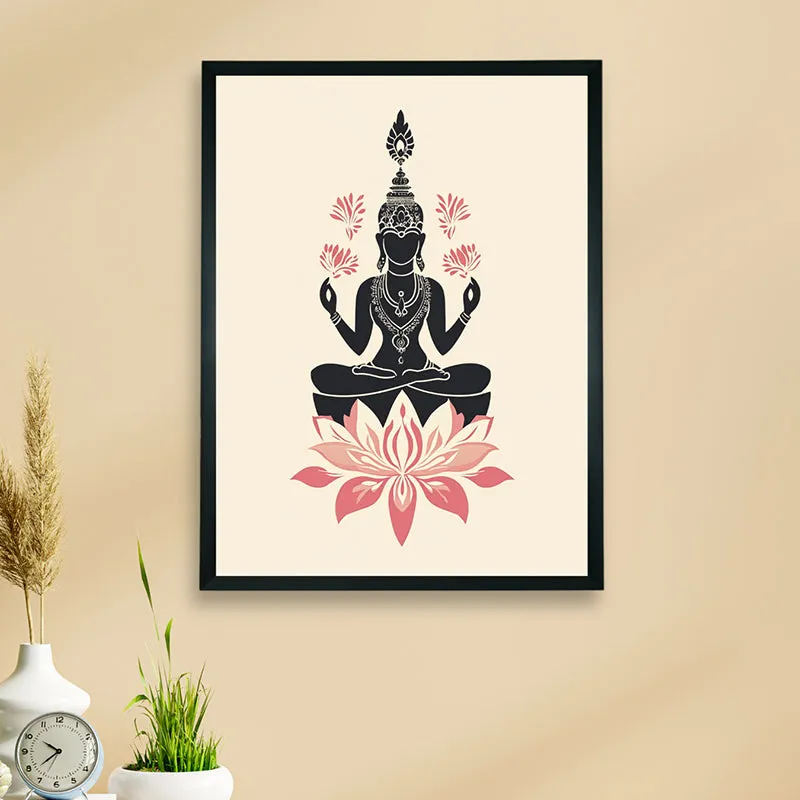 Padma Buddha Canvas Wall Art With Resin Frame media 3