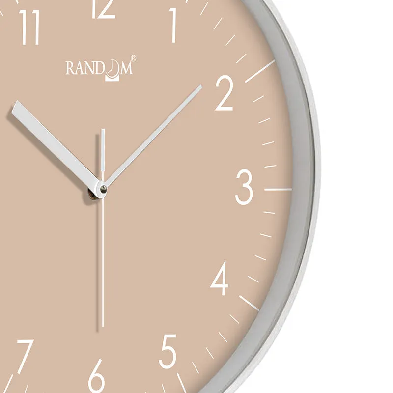 Benot Silver Analog Wall Clock - Peach media 6