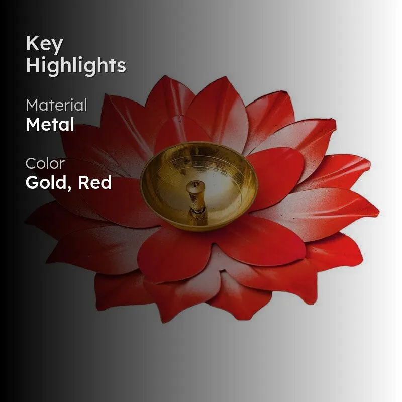 Sacred Bloom Diya- Red media 2