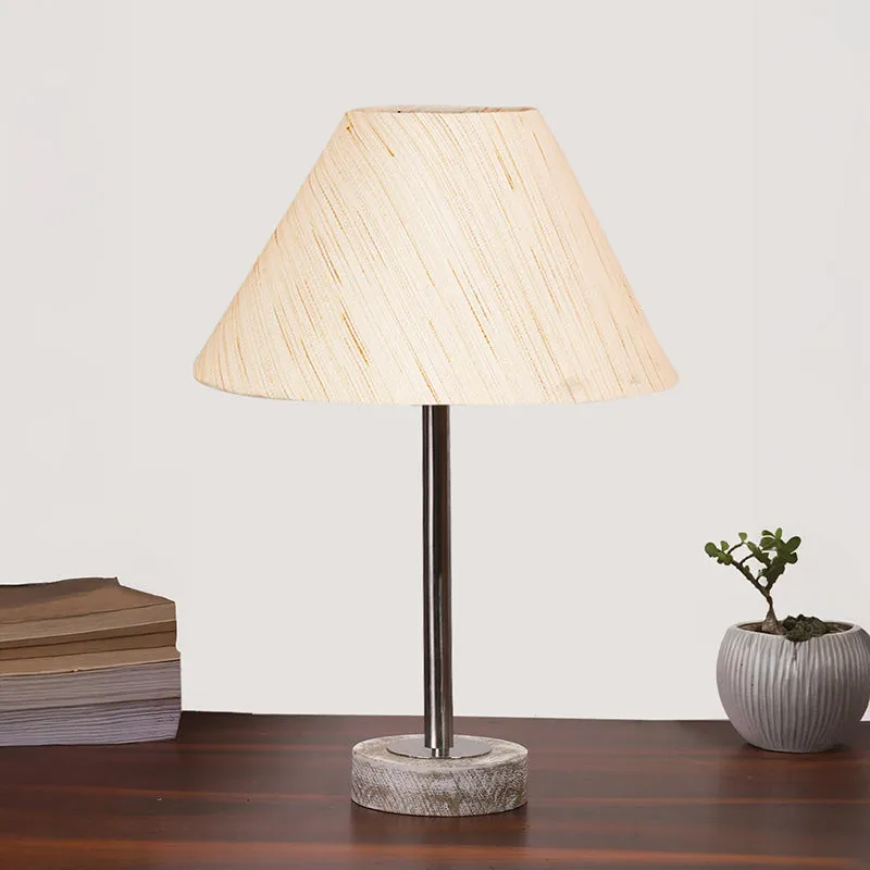 Cotin II Rodin Wooden Table Lamp - OffWhite,Silver,White media 3