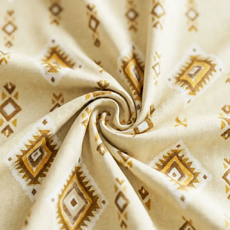 Lisha Ethnic Cotton Bedsheet (Yellow) - 144 TC media 5