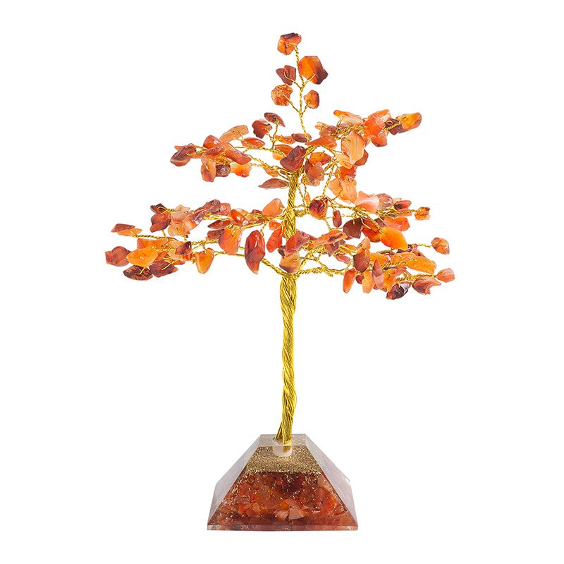 Agate Wish Tree Showpiece - Orange media 3
