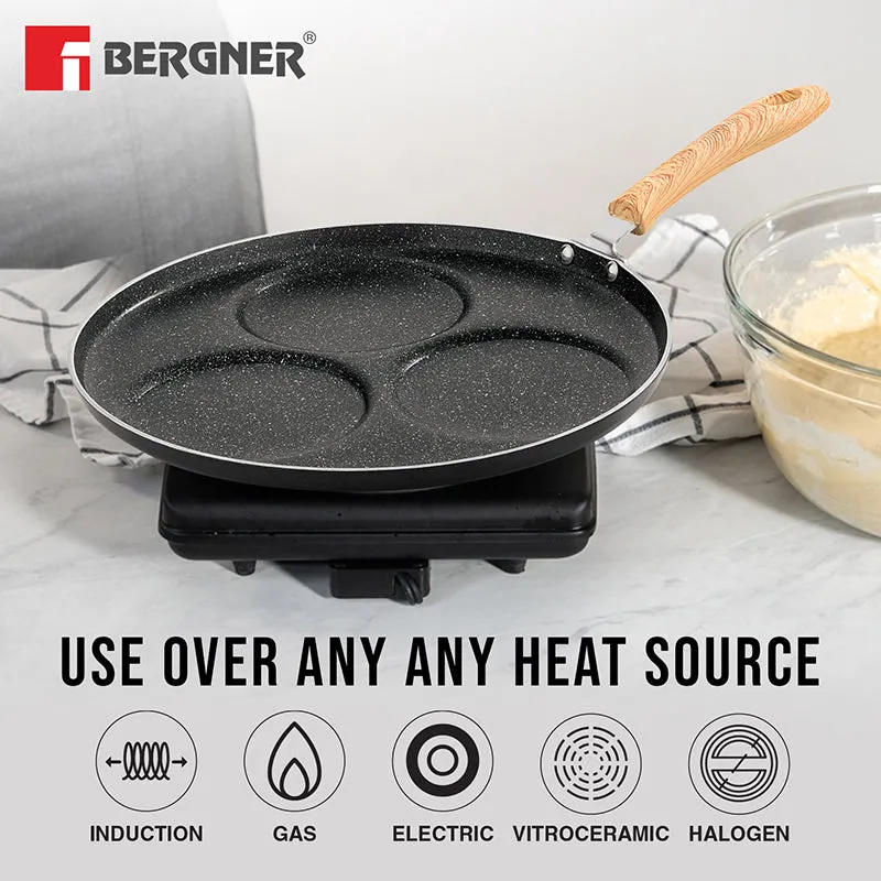 Bergner Aeris Non-Stick Uthappam Pan (3 Pit) - 30 cm media 7