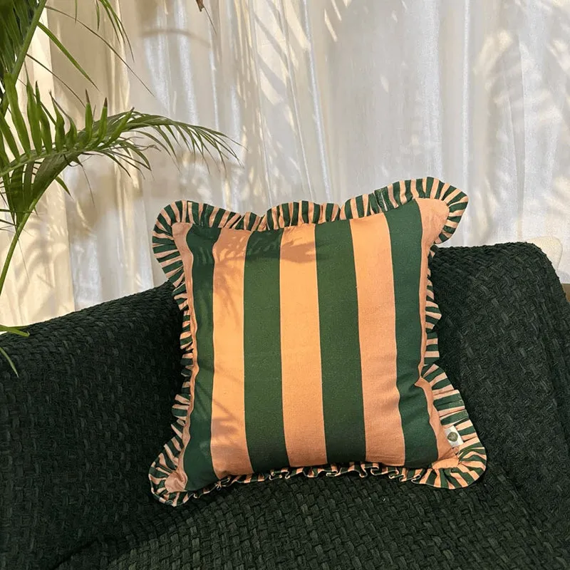 Stripe II Cushion Cover (Green) - Set Of Two media 3