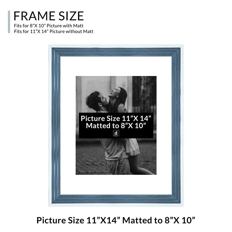 Troy Lite Photo Frame (Blue) - Set Of Four - 8