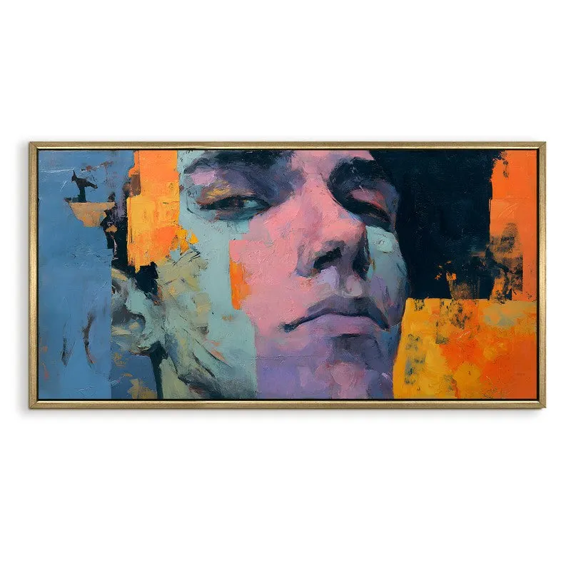 Painted Gaze Canvas Wall Painting With Frame media 3