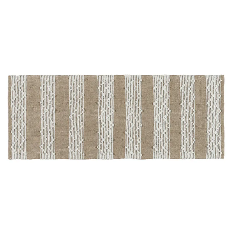 Weavax Cotton Runner Rug - Beige media 1