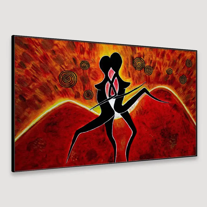 Dual Feminine Modern Canvas Wall Painting media 4