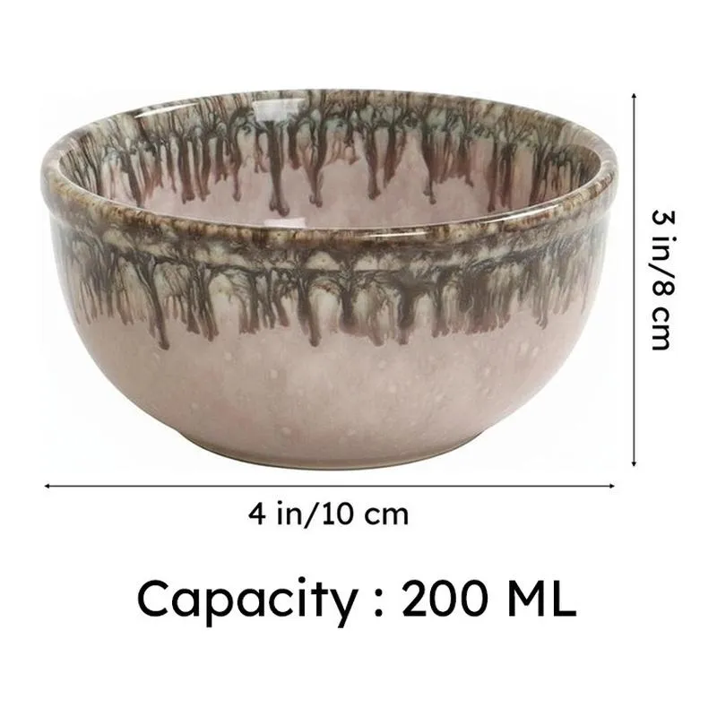 Opaline Snack Bowls (Pink,200 mL Each) - Set Of Four media 6