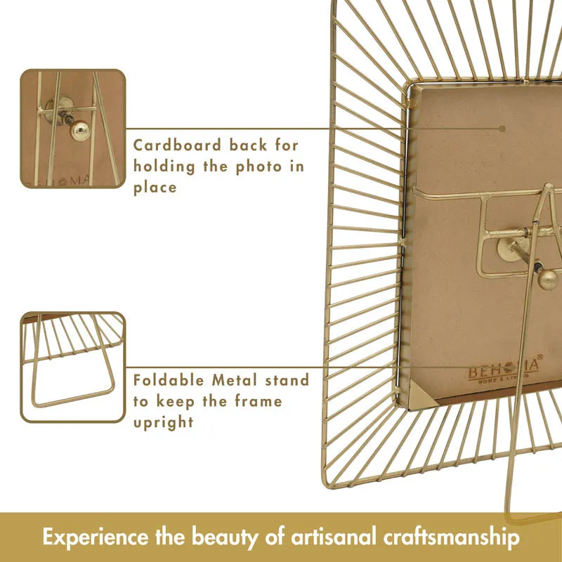 Golden Sun Ray Table Photo Frame - Gold media 6