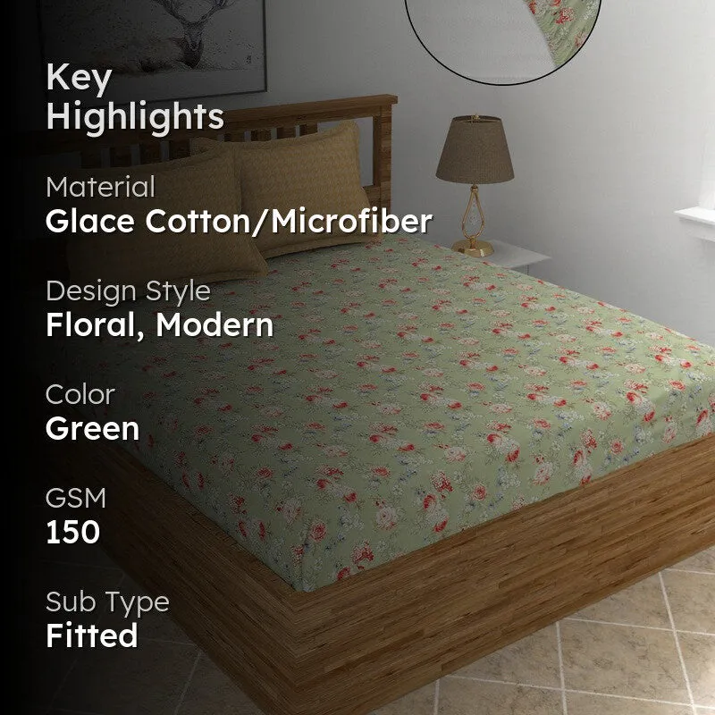 Prism Nest King Fitted Microfiber Bedsheet - 150 GSM media 2