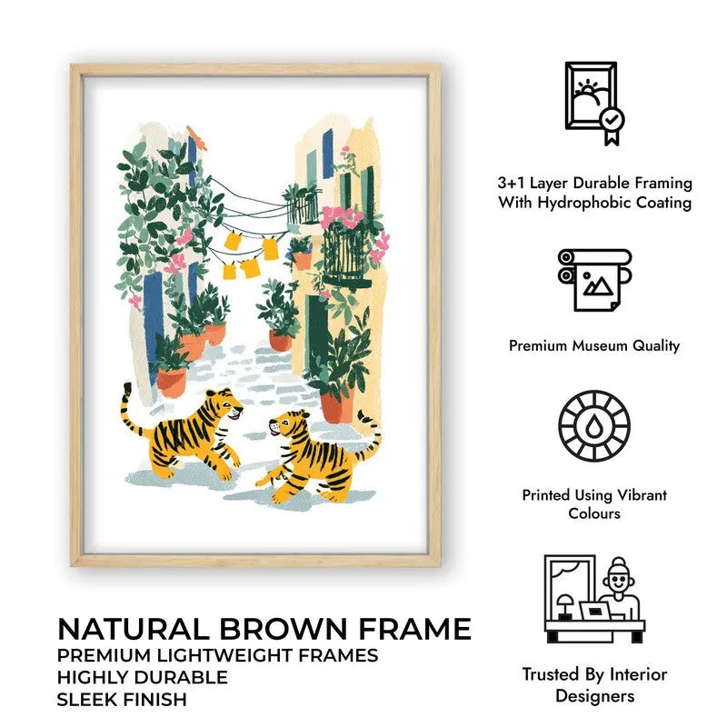 Citrivale Canvas Wall Painting With Brown Frame media 10