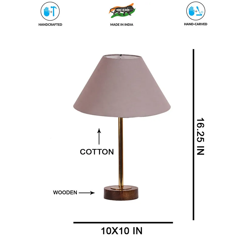 Cotin II Rodin Wooden Table Lamp - Grey,Gold,Brown media 7