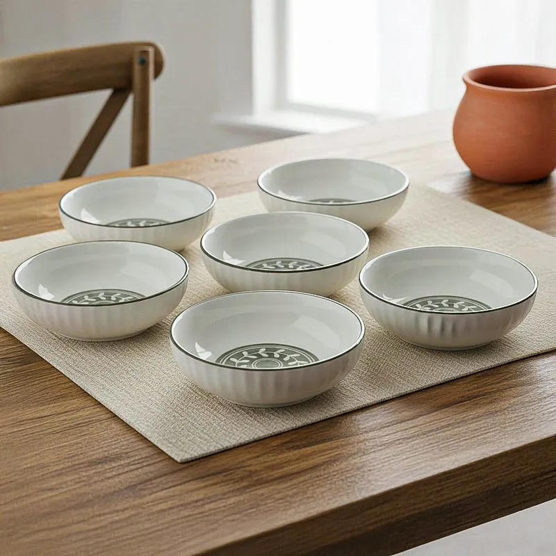Rana Floral Bowl (150 ML Each) - Set Of Six media 1